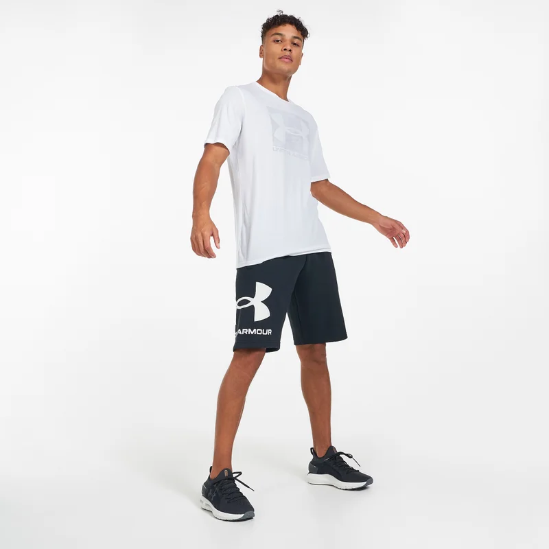 UNDER ARMOUR Black Men's UA Rival Fleece Big Logo Shorts for Men | Best Price UAE
